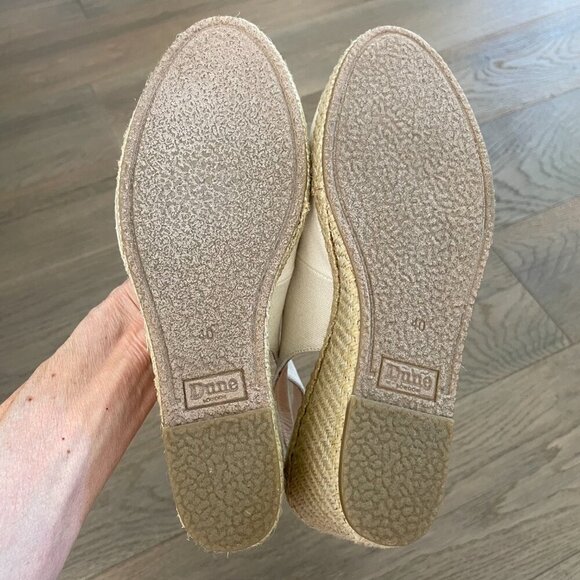 Dune London Karley E Slip On Buckle Close Wedge Espadrille Sandals Cream 40 - Picture 11 of 13